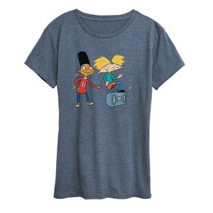 Women's - Hey Arnold! - HA Air Guitar Short Sleeve Graphic T-Shirt - 1 of 4