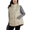 Womens Puffer Vest Ladies Sleeveless Zip Up Outerwear Warm Lightweight Down all Winter Jackets Coats - 4 of 4
