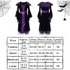 Halloween Witch Costumes for Girls, Kids Halloween Dress Up with Neck Accessories for Party, Role-Playing, Gothic Theme Parties,Carnival Cosplay - 3 of 4