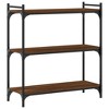 vidaXL Bookcase 3-Tier Brown Oak 31.5 in.x11.8 in.x33.9 in. Engineered Wood - 2 of 4