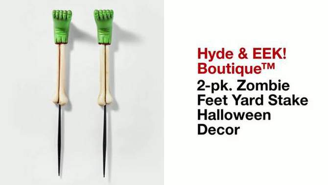 2pk Zombie Feet Yard Stake Halloween Decor - Hyde &#38; EEK! Boutique&#8482;, 2 of 5, play video