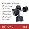 Naysaye Dumbbell Octagonal with Chrome Plated Contour Knurled Handle High End RPE Material for Home Gym, Silver - 3 of 4