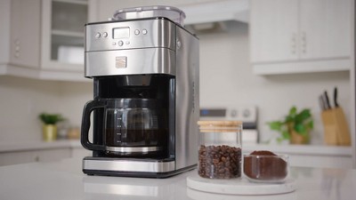 Kenmore Elite 12c Grind and Brew Stainless Steel Drip Coffee Maker Brown:  Programmable, 12 Cup Capacity, Electric : Target