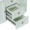 NicBex 30" Bathroom Storage Cabinet with Sink, Floating Mounted Bathroom Vanity, 1 Cabinet Door, 1 Two-Tier Drawer and 2 Drawers for Bathroom, Green - 4 of 4