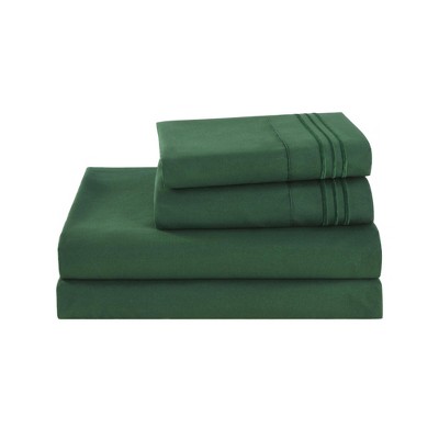 Marcielo 3/4 Pcs Soft Solid & Embroidery Bed Sheets Set