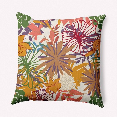 Floral Printed Throw Pillow Covers Set of 4 Accent Cushion 