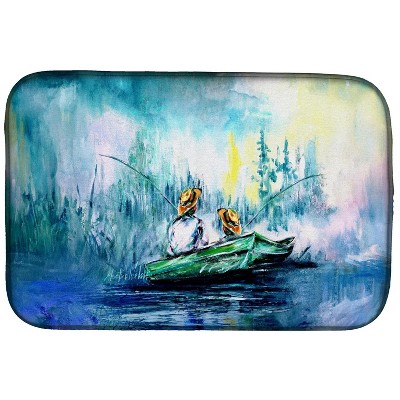 Fishing On The Bayou Dish Drying Mat Absorbent Dish Drying Mat Pad for Kitchen Counter Dish Drainer Mat for Countertop, 14 x 21", Multicolor