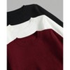 TIME HOLLOW Solid Crew Neck Long Sleeve Sweater - 3 of 3