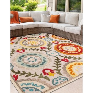 Unique Loom  Outdoor Casablanca Oualida Area Rug - 1 of 4