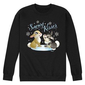 Men's - Disney - Christmas - Snowy Bunny Kisses Graphic Fleece Sweatshirt - 1 of 4