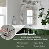 HBEZON Medicine Cabinet with Mirrors, Recessed/Wall Mounted Bathroom Cabinet, Adjustable Shelves, Soft-Close Hinge, Rectangular, Aluminum, Silver - 4 of 4