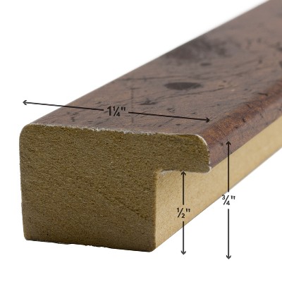 16x20 Rustic Dark Walnut Wood Wall Frames Set