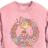 Boys' - Peanuts - Floral Peace Sign Woodstock Graphic Long Sleeve Fleece Sweatshirt - 2 of 4