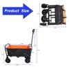SKRAN Wagon Cart Outdoor,Foldable Wagon Cart,Capacity Heavy-Duty Steel Mesh Utility Cart,with Removable Sides,for Beach,Shopping - 3 of 4