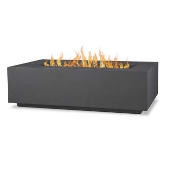 Aegean Rectangle Fire Table with NG Conversion - Real Flame