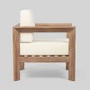Genser 2pk Acacia Wood Club Chairs Brown/Beige - Christopher Knight Home: Weather-Resistant Patio Furniture - 4 of 4