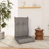 vidaXL Folding Floor Chair, Light Gray Fabric - 2 of 4