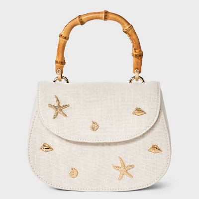 Bamboo Top Handle Handbag - A New Day™