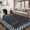 Washable Area Rug for Living Room, Modern Floor Rug with Non Slip Backing, Low Pile Stain Resistant Floor Carpet for Dorm Office Decor - 2 of 4