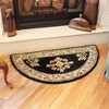 ACHLA Designs 44" Long Minuteman International Jardin Half Round Hearth Rug Noir - 2 of 3