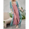 Women's Solid Long With Fringe Cardigan - DAVI & DANI - 2 of 4