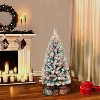 Puleo Pre-lit Flocked Virginia Pine Artificial Christmas Tree with Multicolor Lights - image 3 of 3