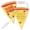 Big Dot of Happiness Pizza Party Time - Shaped Thank You Cards - Baby Shower or Birthday Party Thank You Note Cards with Envelopes - Set of 12 - 2 of 4