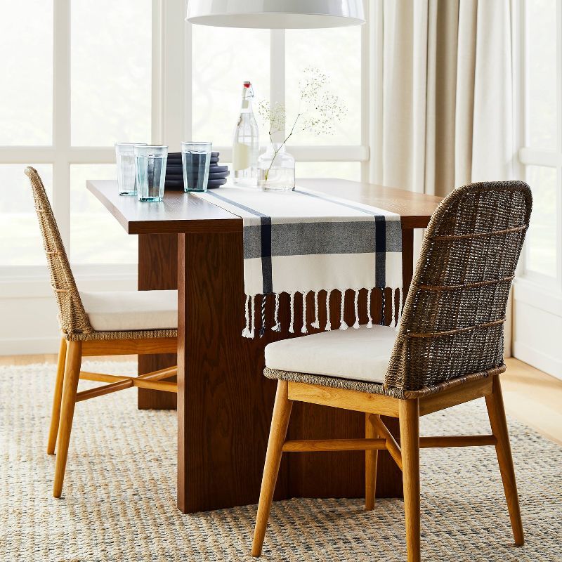 Juniper Woven Dining Chair with Cushion Natural - Threshold&#8482; designed with Studio McGee, 3 of 17