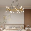 BAOURE 41in Golden Modern Chandelier Light Fixture with Frosted Tubes, Adjustable Height Pendant Light for Dining Room Living Room Kitchen Island - 4 of 4