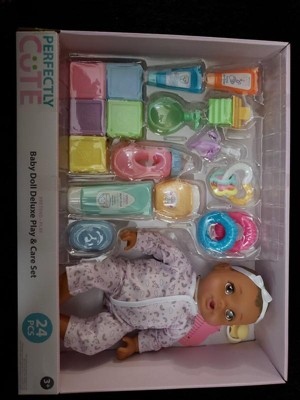 Perfectly Cute 24pc Baby Doll Deluxe Play and Care Set - Blonde Hair