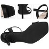 BLISSFUL STEP Women's Ankle Strap High Stiletto Heel Square Toe Sandals - 3 of 3