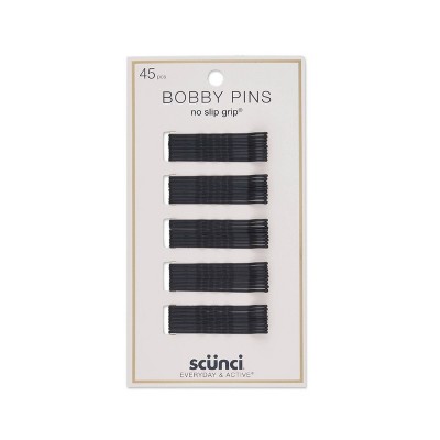 scunci Matte Black No Slip Grip Bobby Pins- 45ct