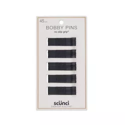 scunci Matte Black No Slip Grip Bobby Pins- 45ct