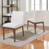 Set of 2 Contemporary Upholstered Dining Chairs with Rubberwood Legs, Padded Seat and Backrest, Modern Accent Chairs for Dining Room or Kitchen - 4 of 4