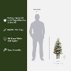 LuxenHome 3Ft Christmas Tree, Prelit Small Snow Flocked Christmas Tree with Metal Pot Stand, Battery Operated Artificial Christmas Tree Off-White - 3 of 4