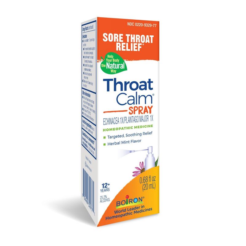 Boiron ThroatCalm Spray Homeopathic Medicine For Sore Throat Relief  -  0.68 fl oz Spray, 4 of 5
