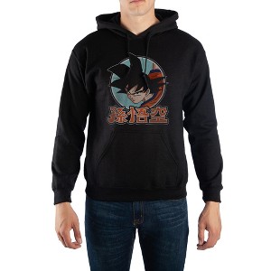 Dragon Ball Z Goku Anime Mens Black Hooded Sweatshirt - 1 of 1