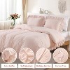 Ruffle Duvet Cover Set, 3-Piece Soft Washed Microfiber - Shabby Chic Style with Button Closure for Bedding - 2 of 4