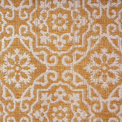 Bohemian Bliss Yellow and White Geometric 8' x 10' Outdoor Rug