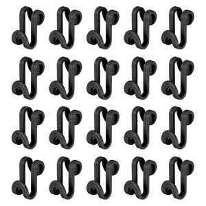 Unique Bargains Clothes Closet Space Saver ABS Extender Hanger Connector Hooks 30 Pcs - 1 of 4