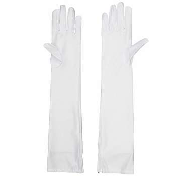 Skeleteen Womens Satin Opera Gloves Costume Accessory - White