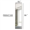 Full Length Mirror, Wall Mounted/ Floor Standing Dressing Mirror, Make Up Mirror With Wooden Frame For Bathroom, 15"x58", Gray - 2 of 4