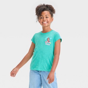 Girls' Moana 2 Short Sleeve Graphic T-Shirt - Teal Green - 1 of 4