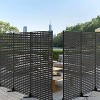 PexFix 72 in. x 47 in. Outdoor Privacy Rectangle Screen Galvanized Steel Panel Divider in Black - 2 of 4