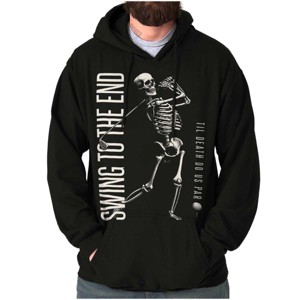 Funny Swing to the End Skeleton Golf Hoodie Hooded Sweatshirt Men Brisco Brands - 1 of 4