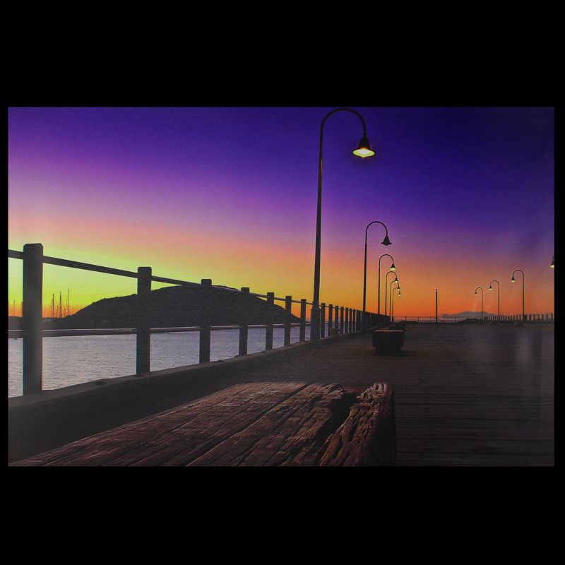 Northlight LED Lighted Sunset Boardwalk Scene Canvas Wall Art 15.75" x 23.5", 2 of 3