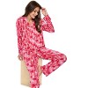 Casual Nights Women's Long Sleeve Rayon Button Down Pajama Set - 4 of 4