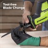 Greenworks POWERALL 24V Cordless Brushless 1in Recip Saw with 2Ah Battery and Charger - 3 of 4