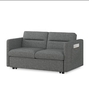 NicBex 54.5 Inch Loveseats Sofa Bed with Pull-out Bed,Adjsutable Back and 2 Arm Pocket for Living Room,Apartment,Office - 1 of 4