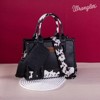 Cow Print Tote Bags for Women Western Black Purse and Handbags Satchel Top-handle Country Bag bolsa para mujer for gift,WG102-W8120SBK - 3 of 4